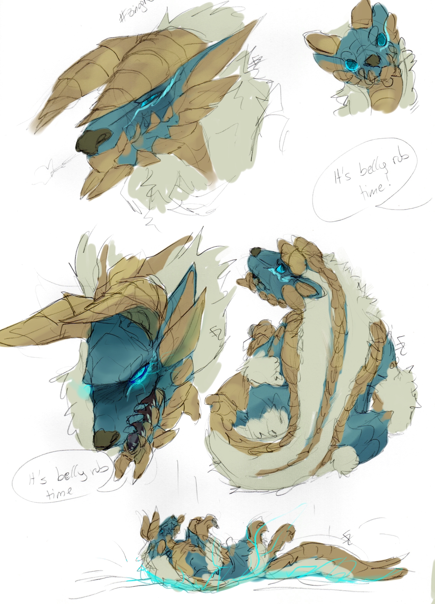 FA - MHW - Baby Diablos by EiswolfZero on DeviantArt