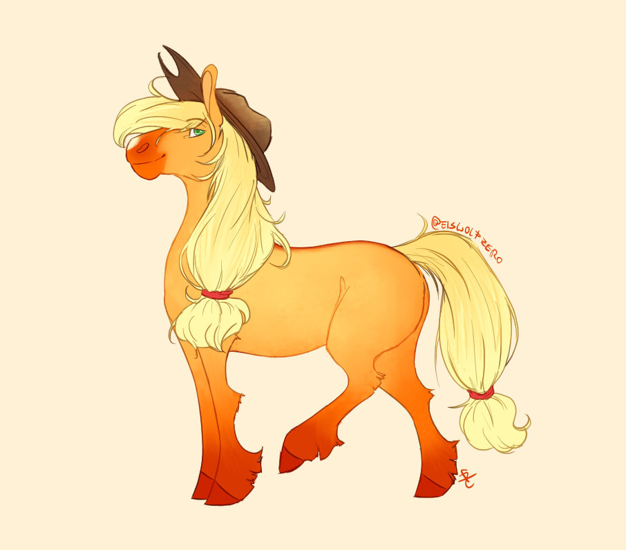Mlp Applejack Color Inverted FA - MLP - Applejack Redesign by EiswolfZero on DeviantArt