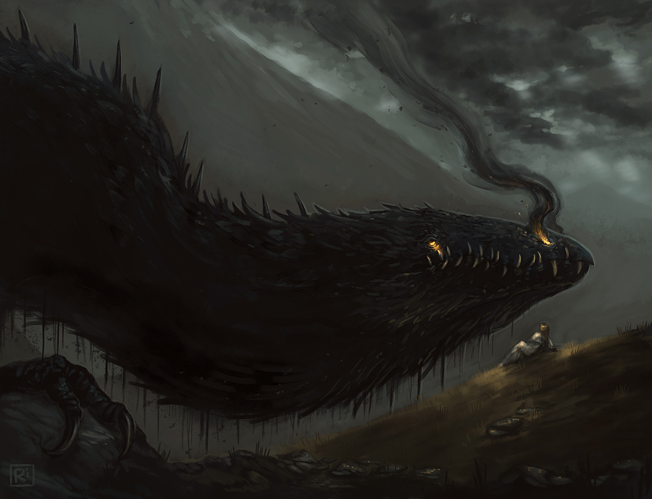 Turin, Nienor and Glaurung by Rylyn84 on DeviantArt