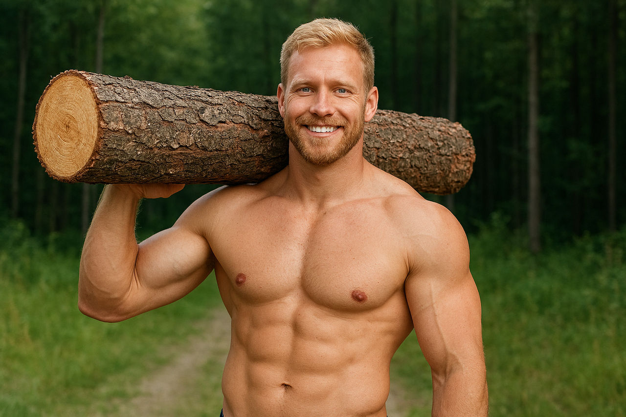 Log Man White man carrying log by P-Sion on DeviantArt