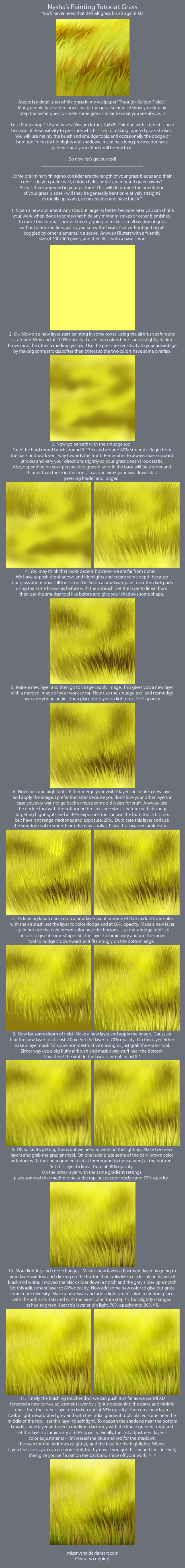 Painting Tutorial: Grass by MissNysha