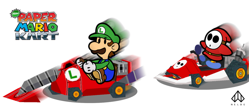 New Paper Mario Kart: Luigi Death Stare