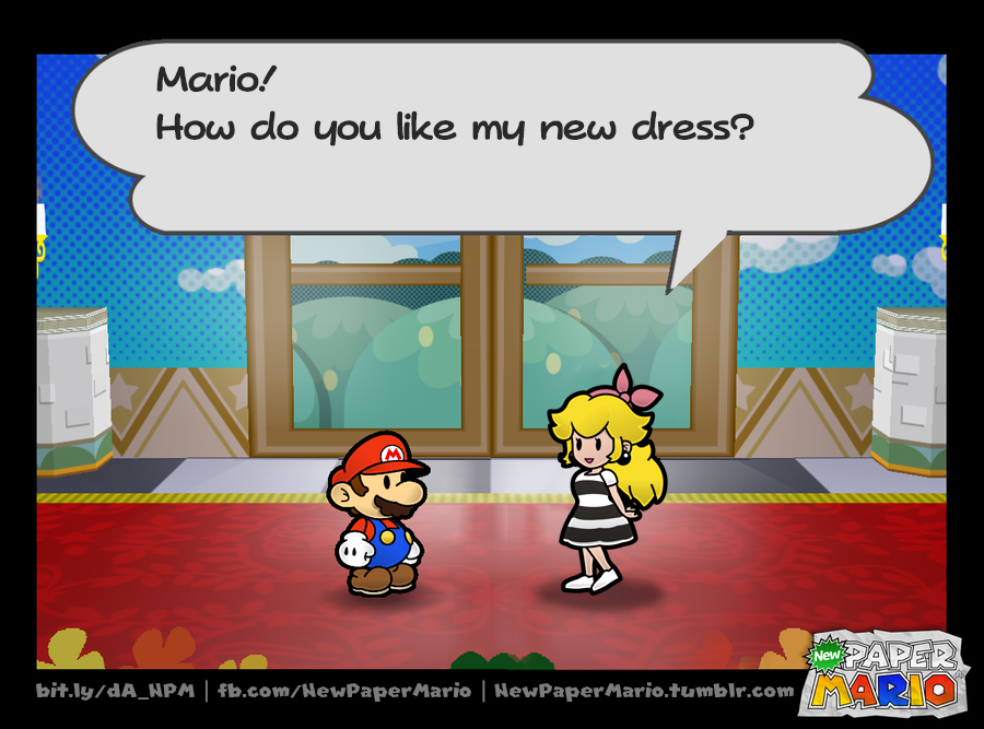 Peach's new dress