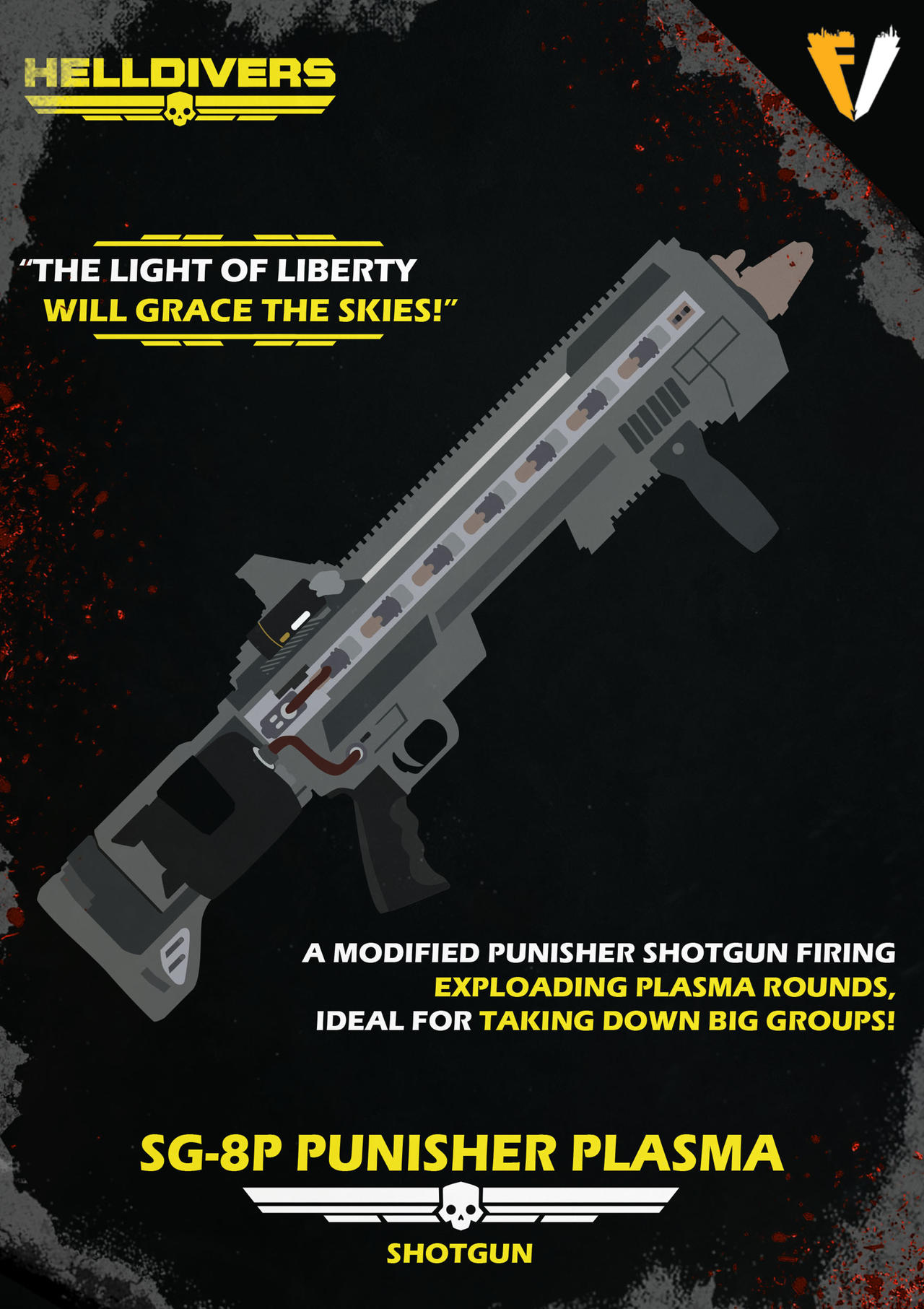 Helldivers | SG-8P Punisher Plasma by FALLENV3GAS on DeviantArt