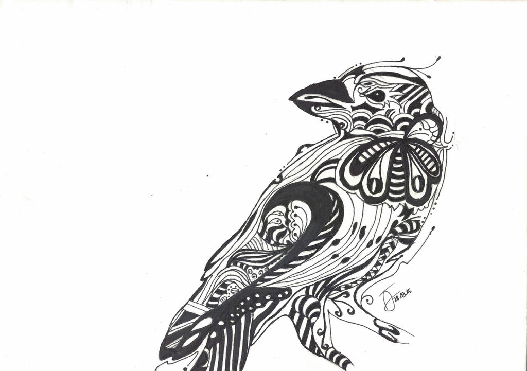 Zentangle Rae Zentangle Raven by aria0501 on DeviantArt