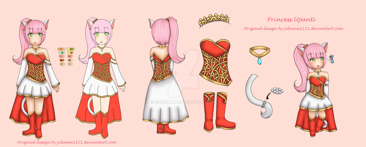 Reference page - Princess Upanti of the Nekos by Sirenilily