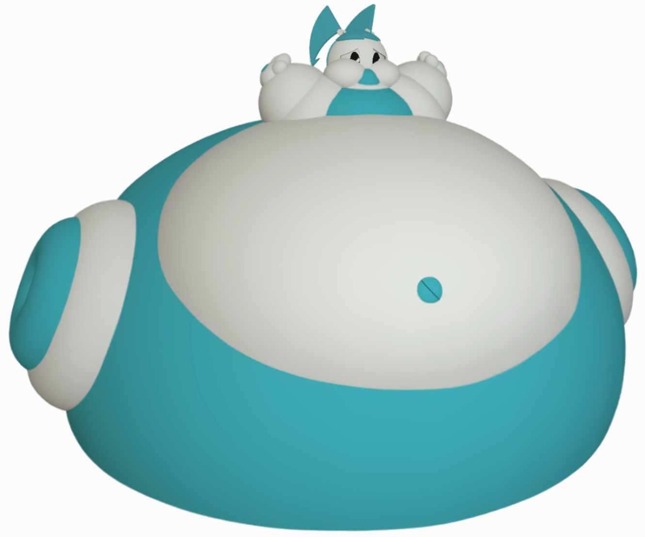 Inflated Bottom Jenny. by BlueBot888 on DeviantArt