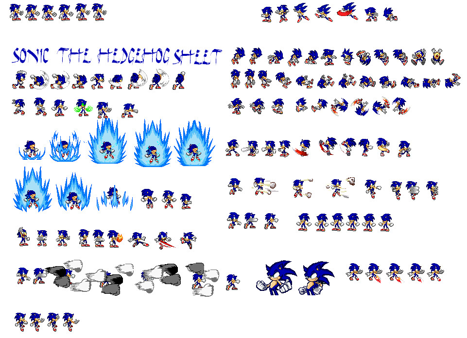 Sonic Sprite Sheet Pack 5 by SuperMarioFanDood on DeviantArt