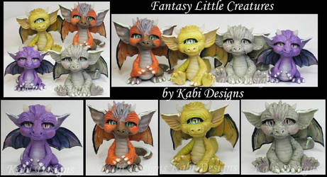 Little Ceatures Handmade polymer clay Dragons