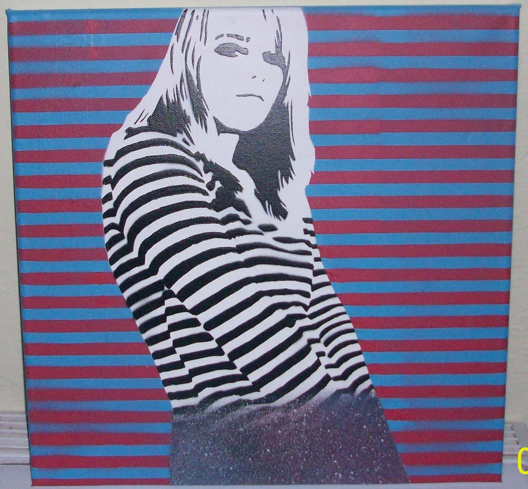 Girl with Stripes