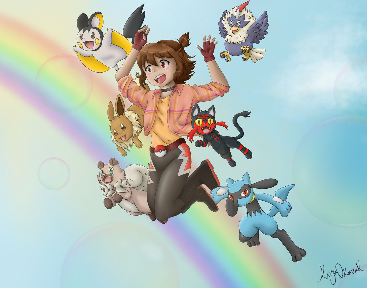 Pokemon Reburst Deviantart Pokemon and friends by KayaOkazaki on DeviantArt