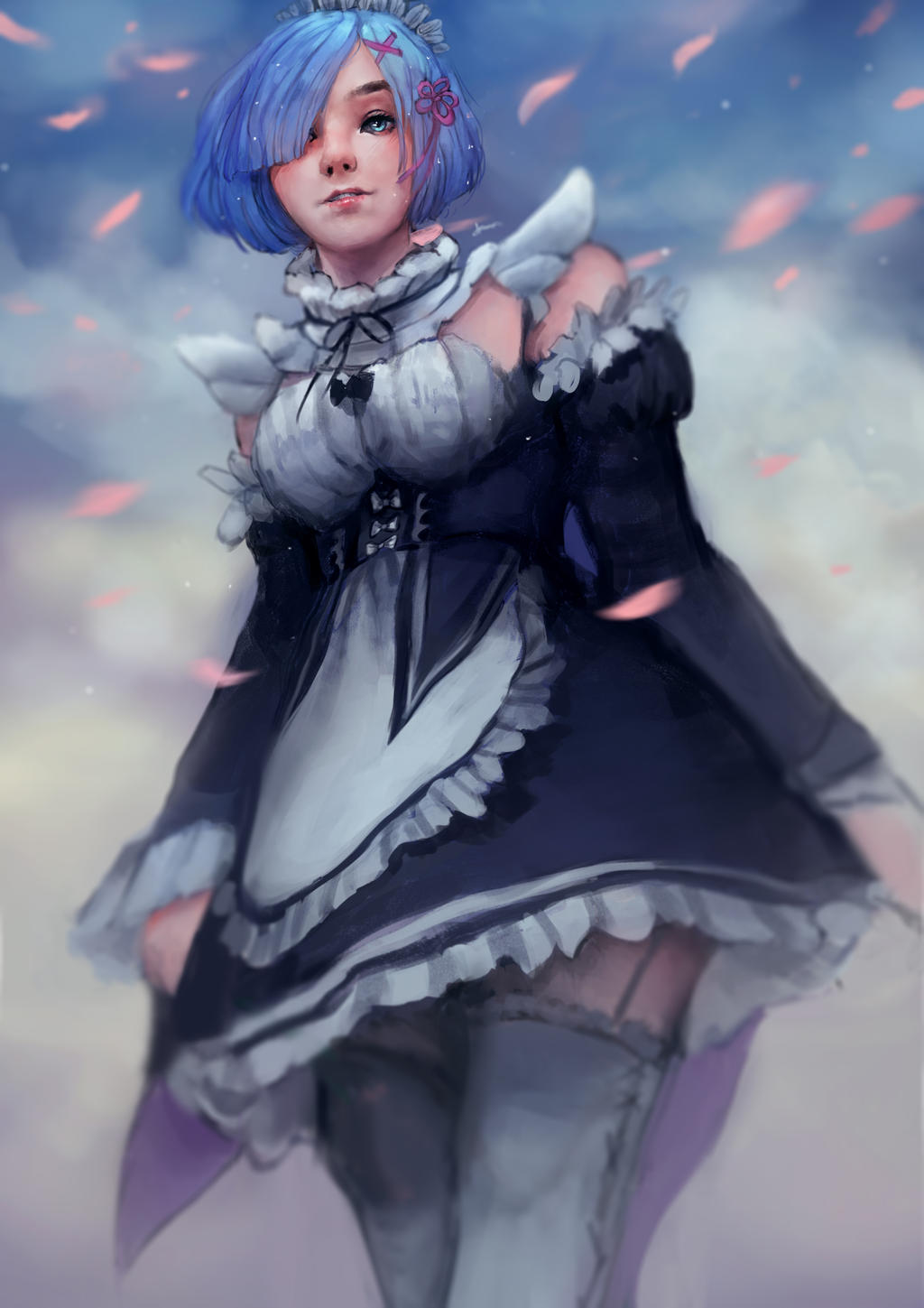 Rem Fanart By Funaa On DeviantArt rem-fanart-by-funaa-on-deviantart