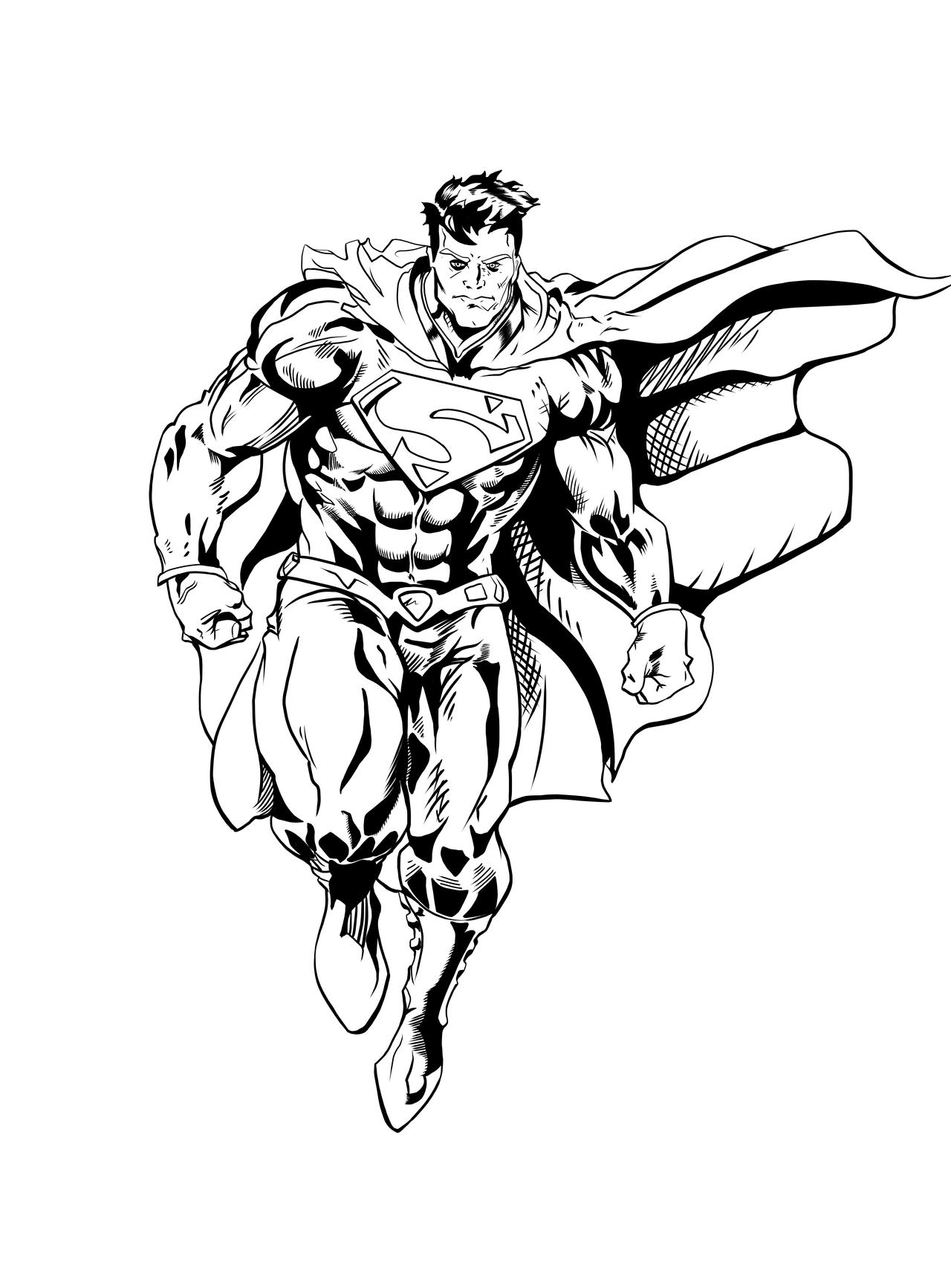 Superman Inking by sara-v-loid on DeviantArt