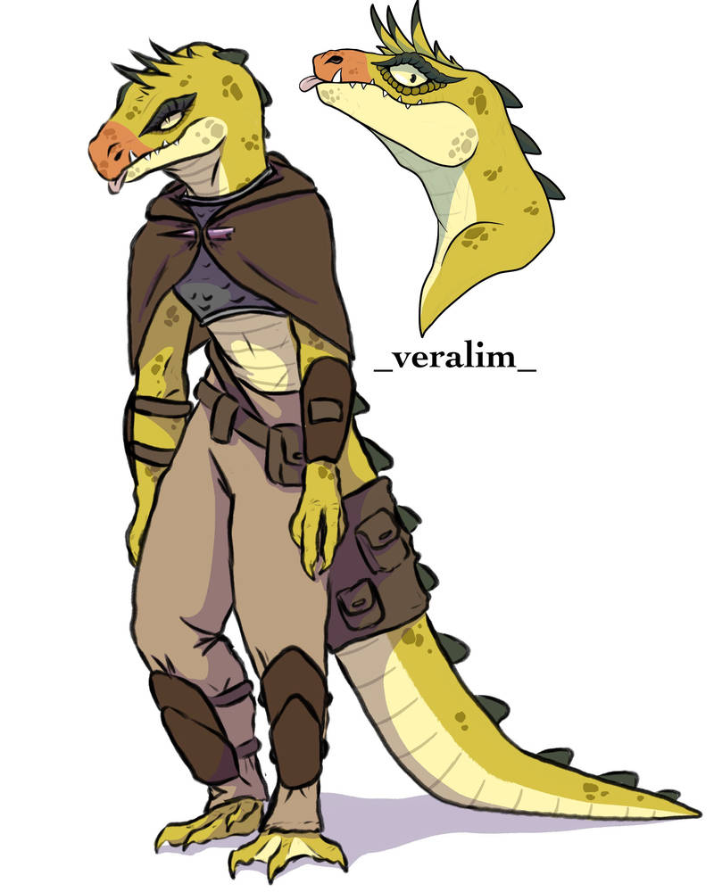 Lizardfolk OC, Edgaron by EggNamedVeralim on DeviantArt