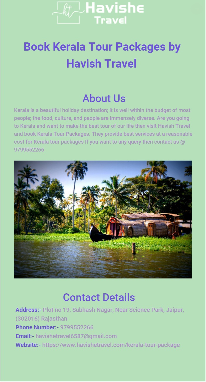 Kerala Tour Packages At Affordable Price By Havishetourtravel On Deviantart Kerala Tour Packages At Affordable