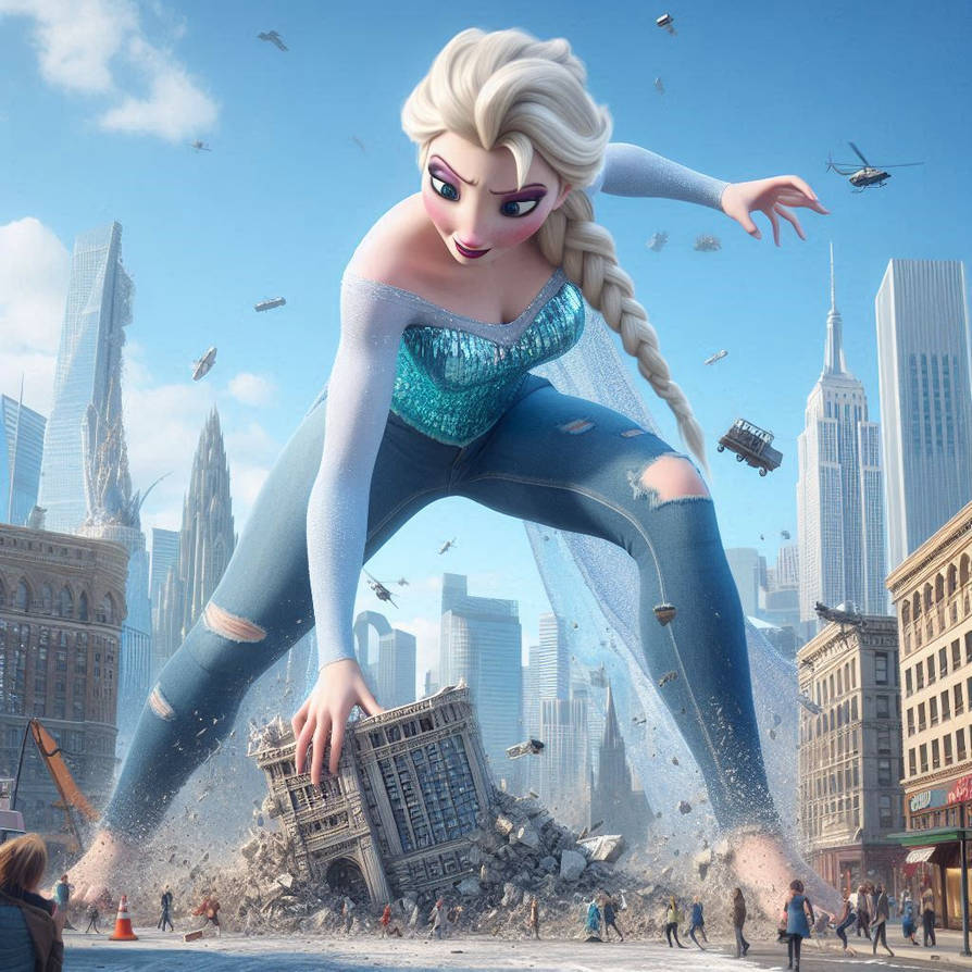 Giantess Elsa Throws A Building By Memesrus1234 On DeviantArt giantess-elsa-throws-a-building-by-memesrus1234-on-deviantart