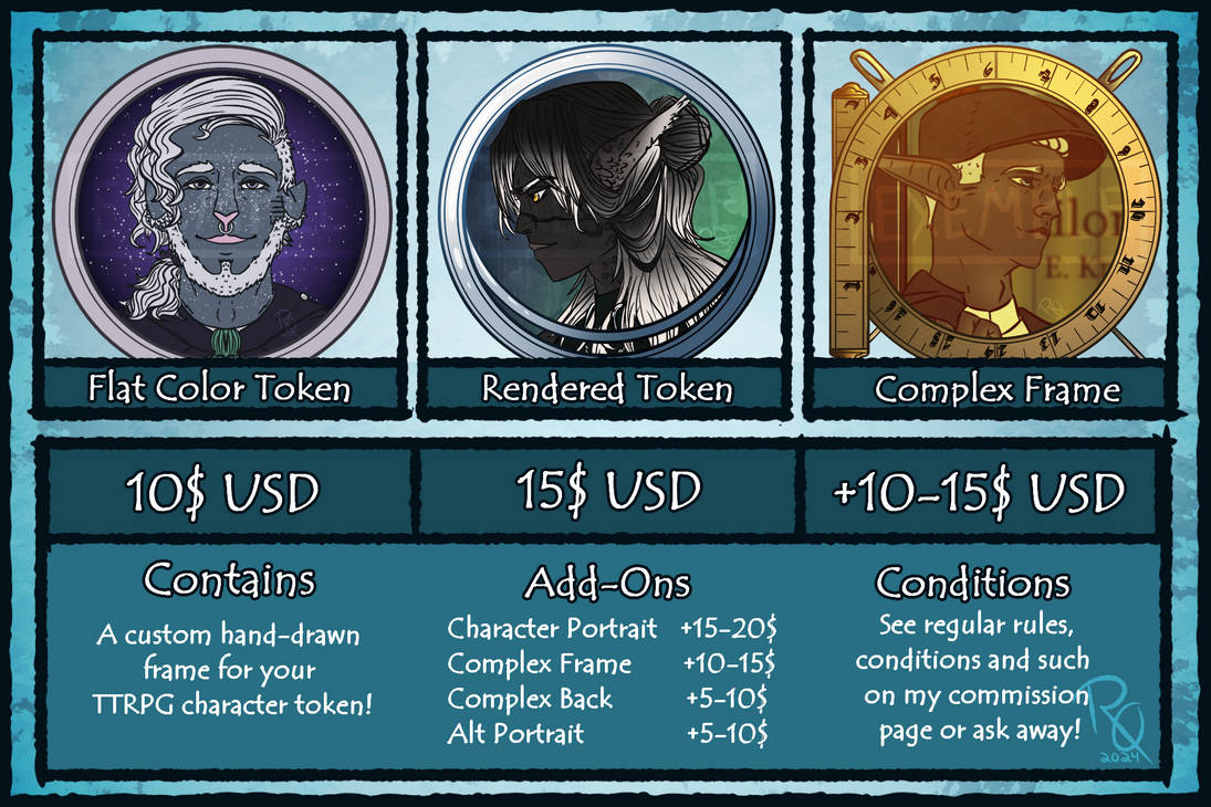 Token Frames commission chart 2024 - OPEN by RaptorQueen007 on DeviantArt
