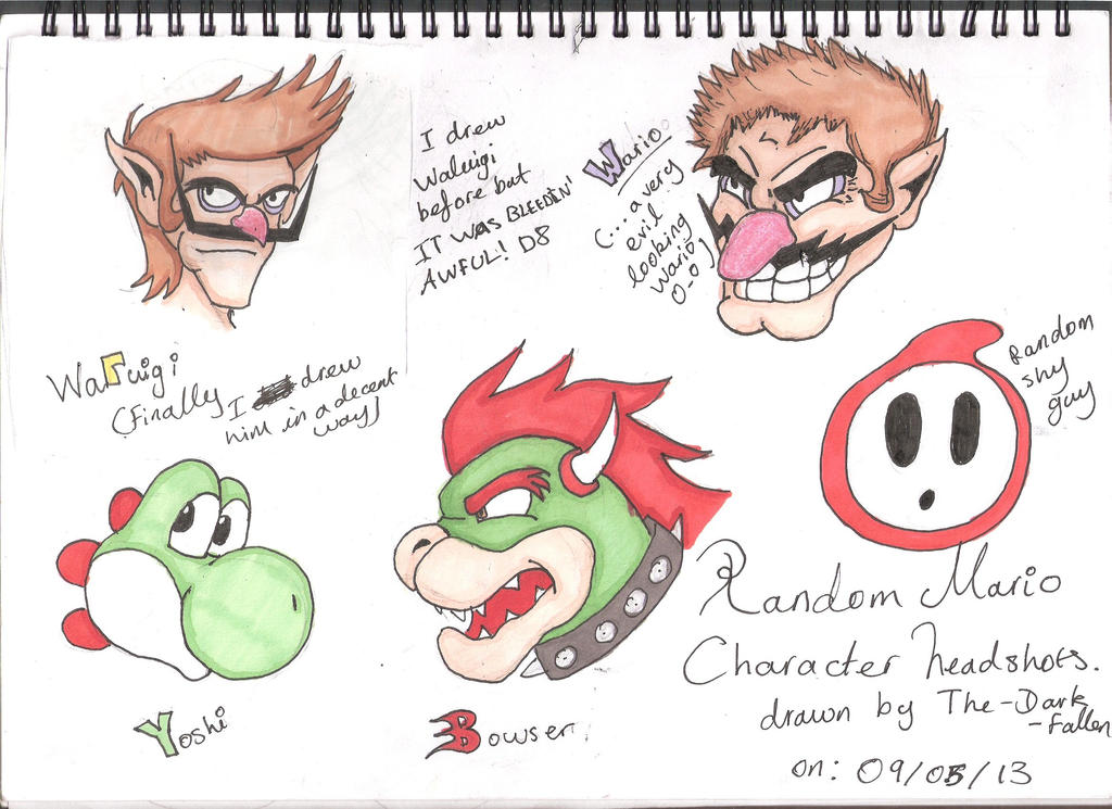 Random Mario character head shots :3 by The-Dark-Fallen on DeviantArt