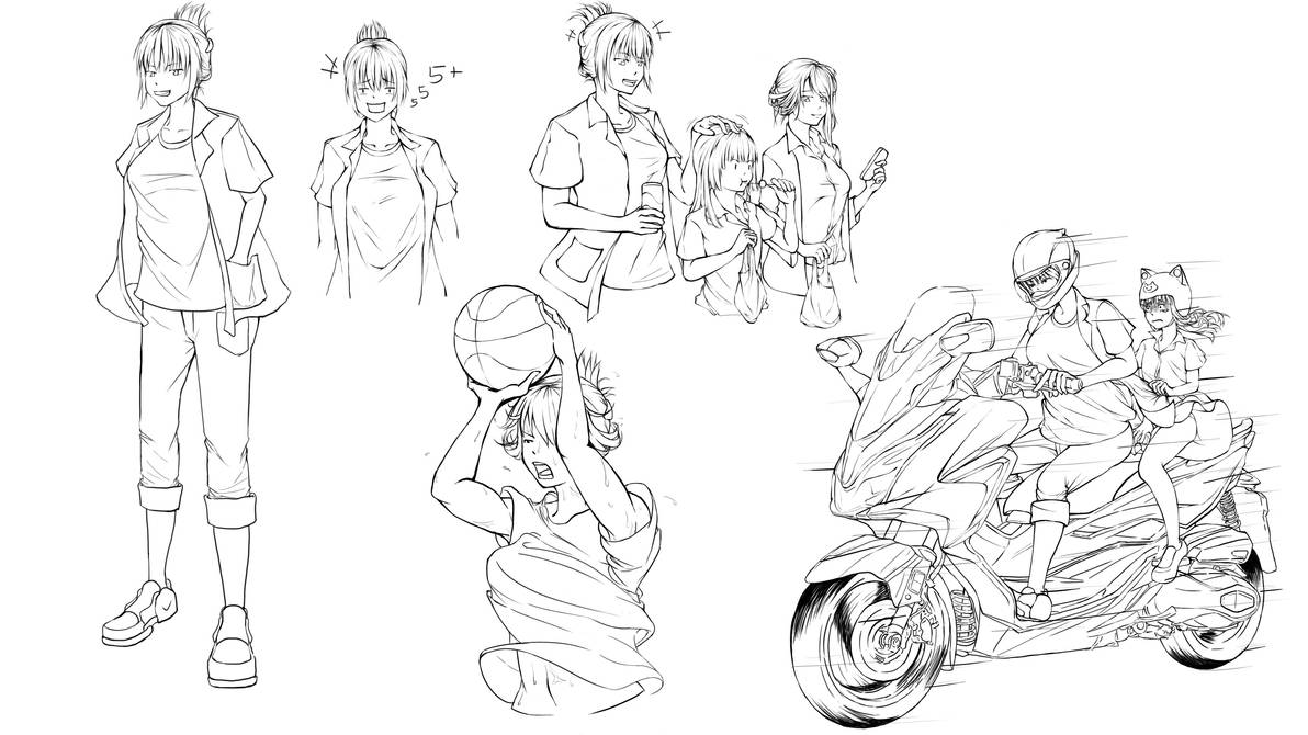 Character Without Color Character sheet01 no color by ARTbyOJISAN on DeviantArt