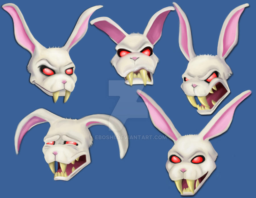 Mutated Rabbit Expression Shee by Eboshi on DeviantArt