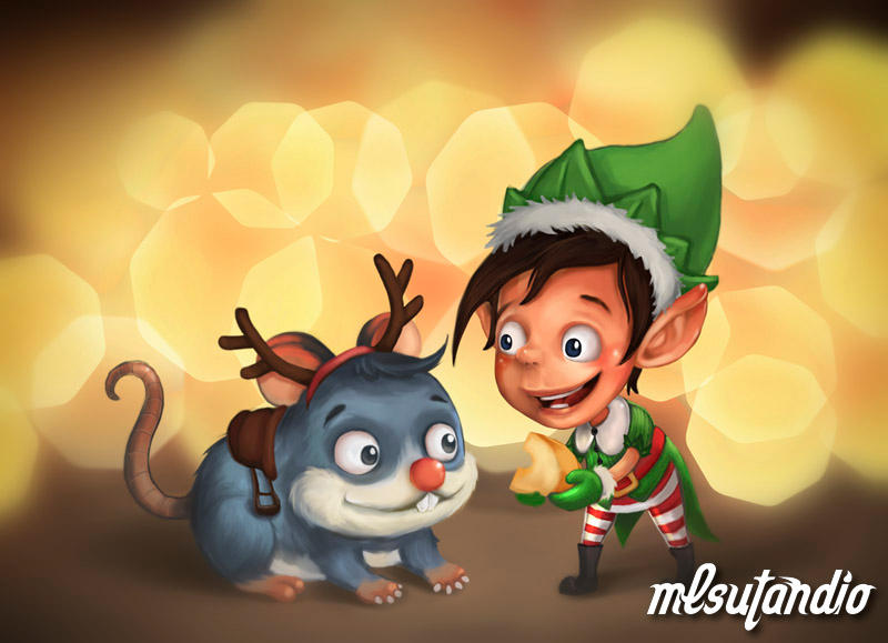 Christmas Elf's Rudolph by MLSutandio on DeviantArt