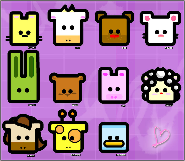 animal block heads by raspberrydonkey on DeviantArt