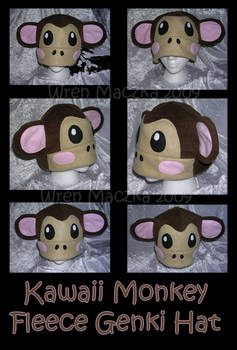 Kawaii Monkey Fleece Genki Hat