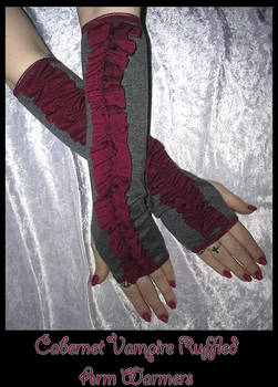 Cabernet Ruffled Arm Warmers