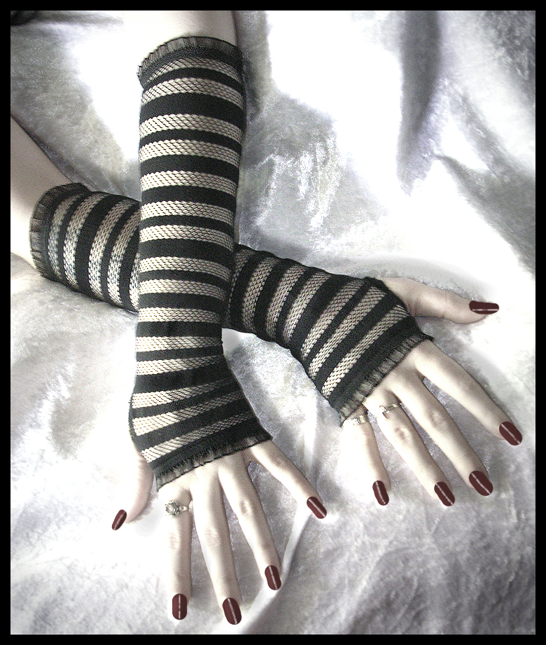 Black Fishnet Arm Warmers