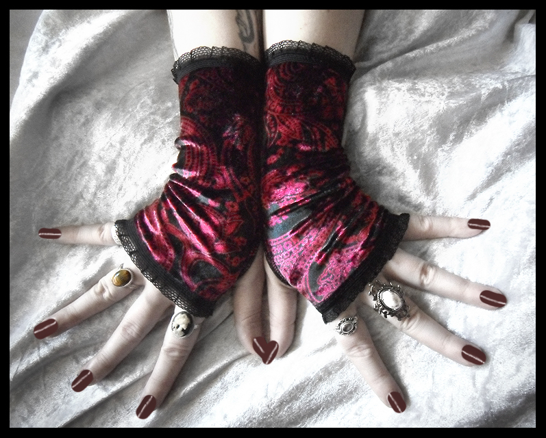 Blood Lust Fingerless Gloves