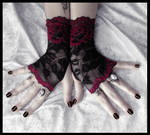 Acantha Lace Fingerless Gloves by ZenAndCoffee