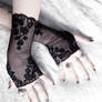 Adria Long Lace Fingerless Gloves