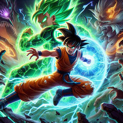 Son Goku transform in his new from 