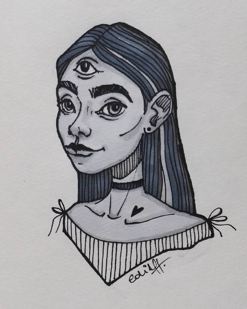 Third eye girl by EdithLachnit on DeviantArt