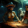 Zombie Pirate Crew Convenes in the Haunted Ship