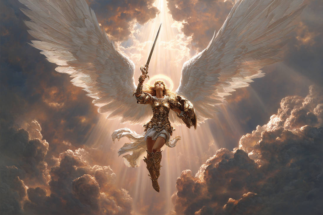 Archangel Raging Radiant Archangel Rising Through the Heavens by TimforShadeDigital on ...