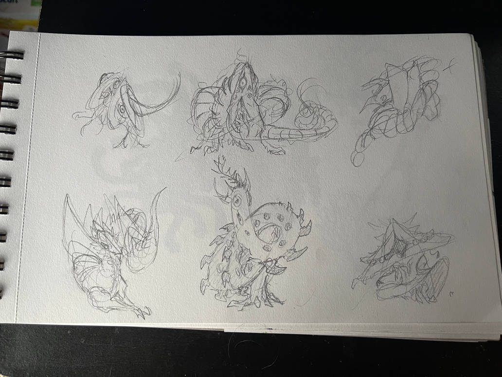 Scribble creature set 2 by TheUnusuallyFerret on DeviantArt