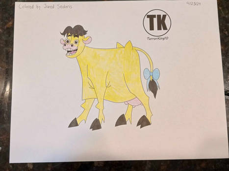 Farrah the Jersey Cow (colored in)