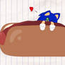 CE: Chibi Sonic With Giant Chili Dog