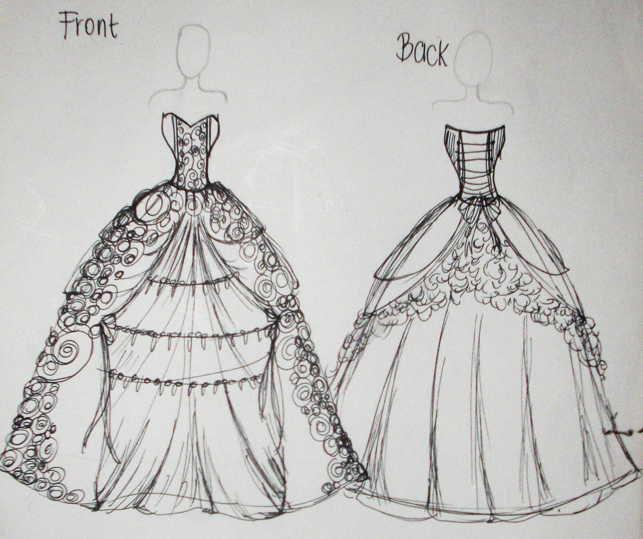 royal princess dress drawing Princess dress to draw