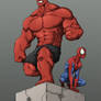 redhulk and spidey Colored