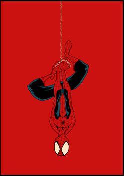 spiderman hanging