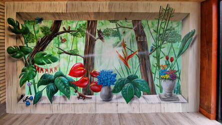 3d Forest Mural