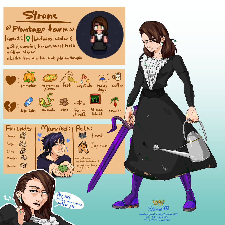 Stardew Valley Character Card by StrawberryFinch3o3 on DeviantArt