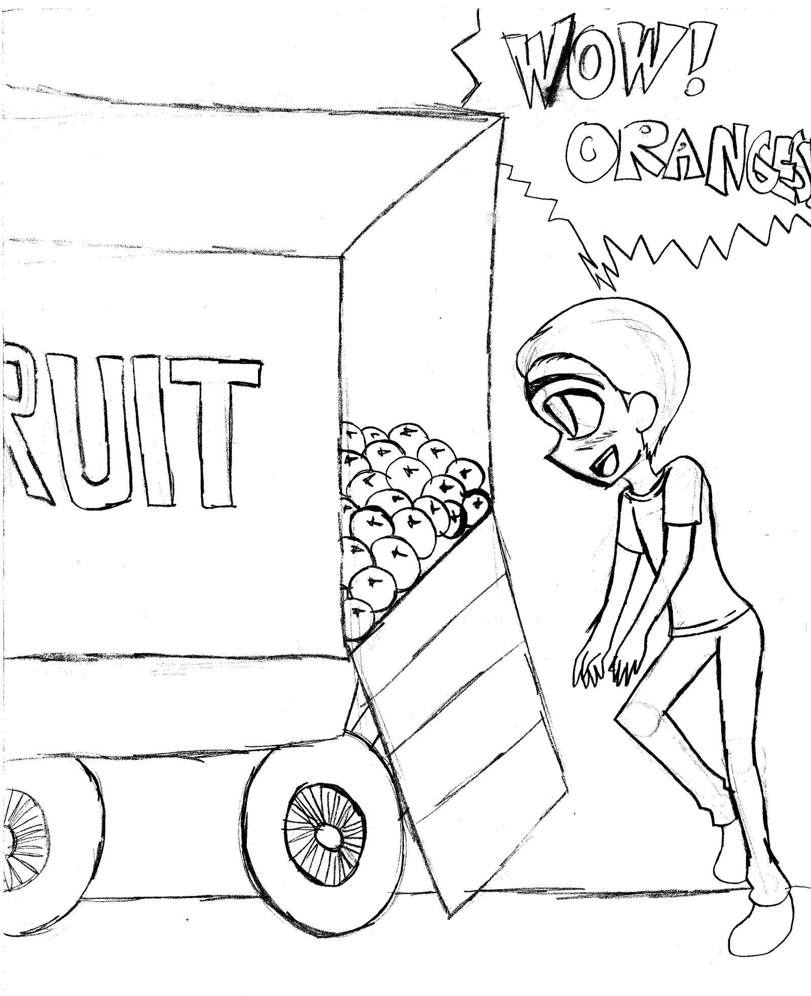 Chris Colfer and Fruit Truck