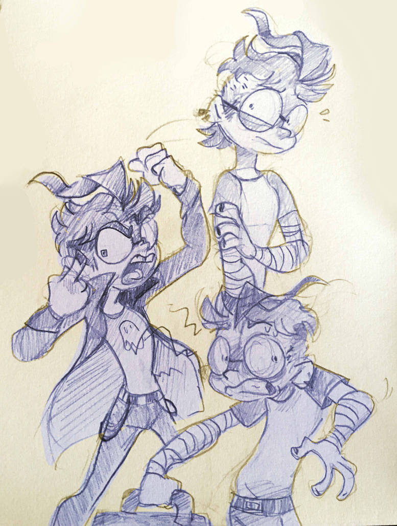 Every time I draw him he looks increasingly MANIC by OliveCow on DeviantArt