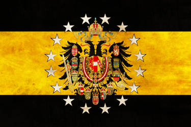 Danubian Federation Grunge Flag