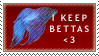 I Keep Bettas - Stamp