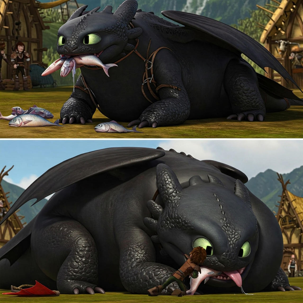 Whight Toothless Toothless Fish weight gain by sadhaizz on DeviantArt