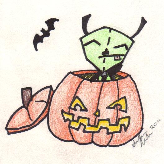 Gir in a Pumpkin